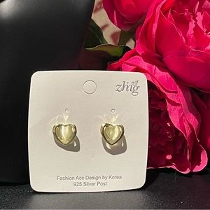 ZHIG- Heart in Heart earrings NWT